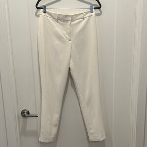 NWOT Donna Karan White Cropped Trouser Size 4